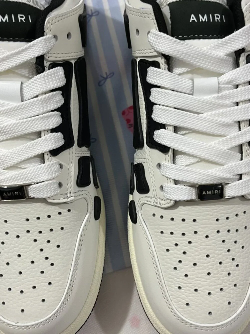 AMIRI Skeleton Low Sneakers (White/Black)